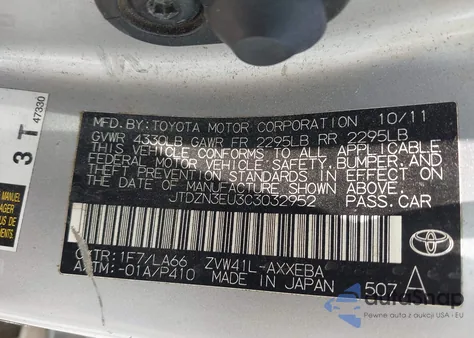 2012 Toyota Prius V Five from USA, damaged, VIN JTDZN3EU3C3032952
